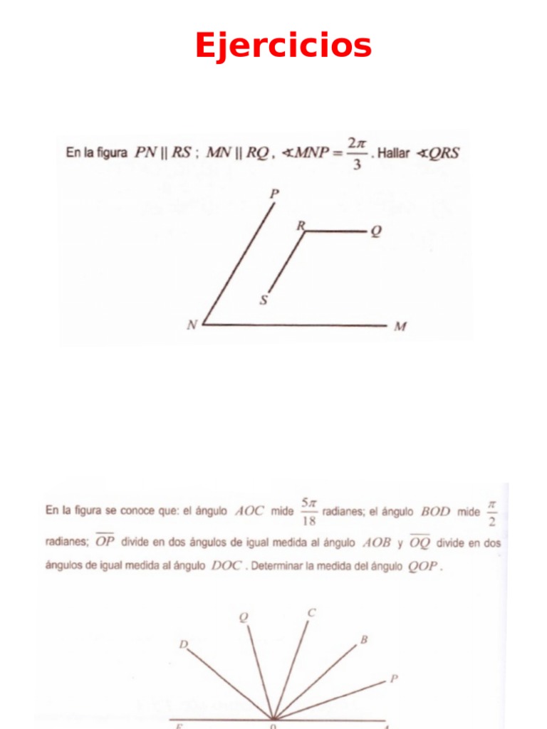 Geometria Plana Ejercicios Angulos Opuestos Por El Vertice