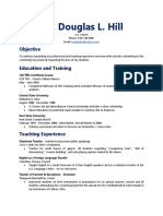 Douglas Hill CV