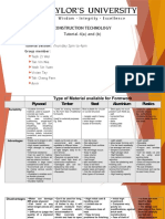 Construction Technology: Tutorial 4 (A) and (B)