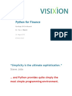 VX Python For Finance EuroScipy 2012 Y Hilpisch