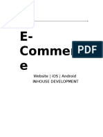 E-Commerc E: Website - iOS - Android Inhouse Development
