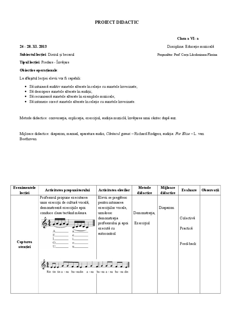 Clasa A VI-A Diezul Si Becarul | PDF