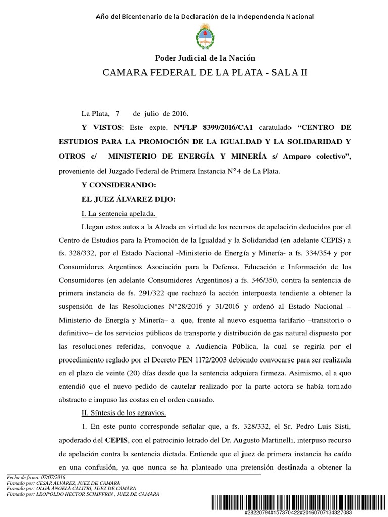 Fallo Que Frena El Tarifazo de Gas | PDF