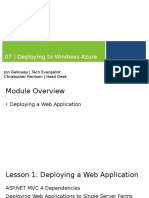 07-Deploying To Windows Azure