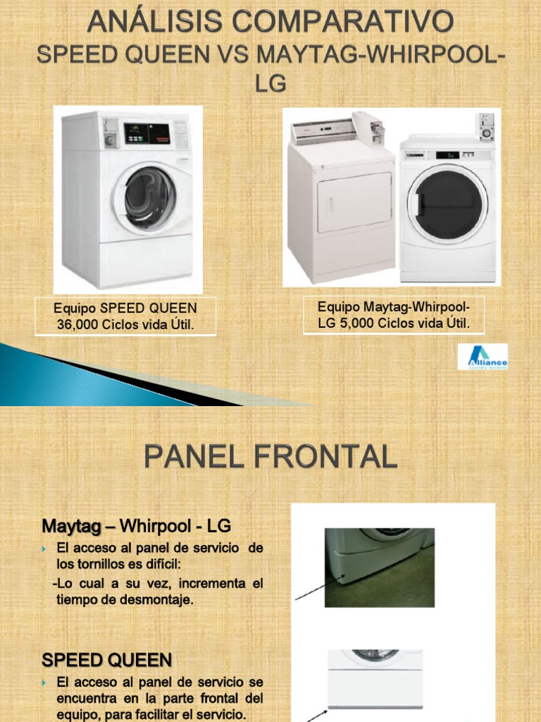 Comparativa Speed Queen Vs MaytagWhirlpoolLG PDF Science