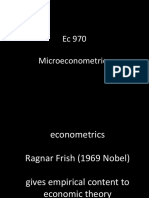 Ec 970 - Microeconometrics