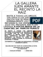 Gran Concurso de Gallos en La Gallera La Envidia