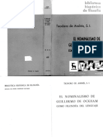 Teodoro de Andres - El Nominalismo de Okham PDF