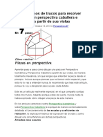 7 Pasos Llenos de Trucos para Resolver Una Pieza en Perspectiva Caballera e Isométrica A Partir de Sus Vistas