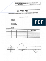 PROCEDIMIENTO Almacenamiento de Materiales