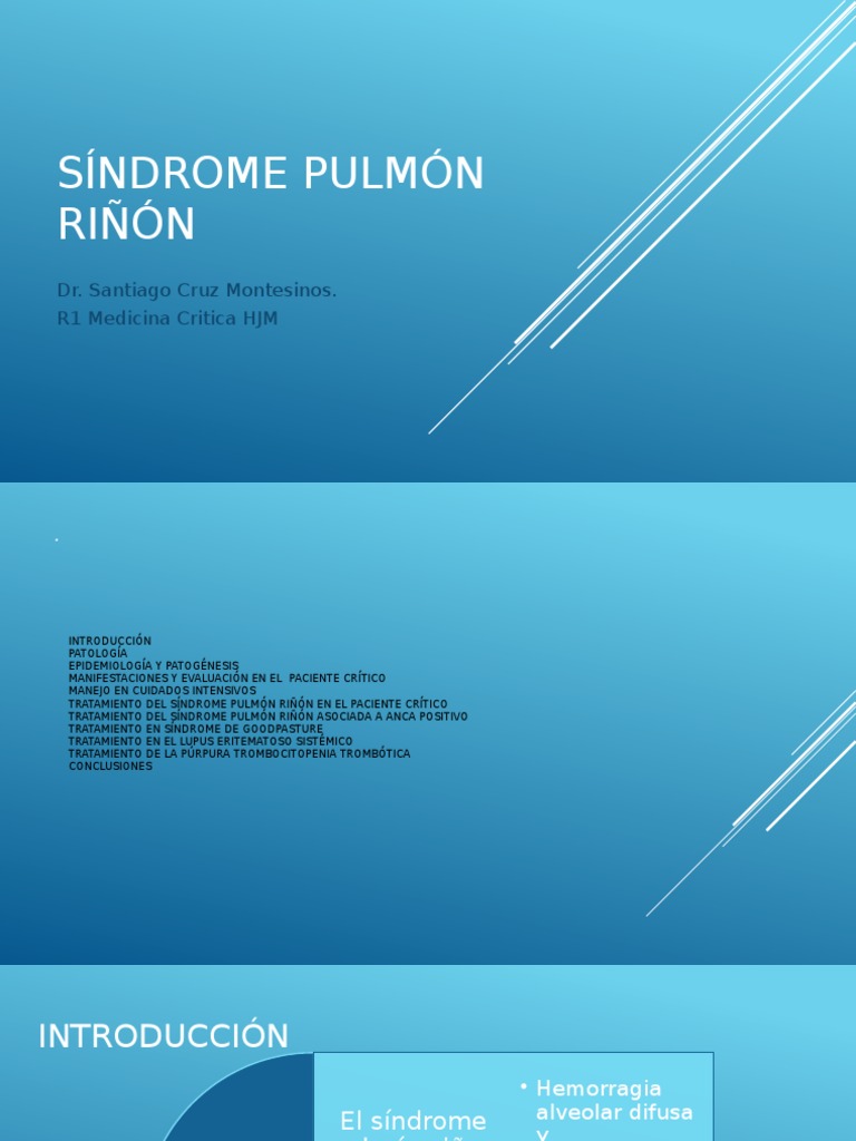 Síndrome Pulmón Riñón en UCI | PDF | Lupus eritematoso sistémico ...