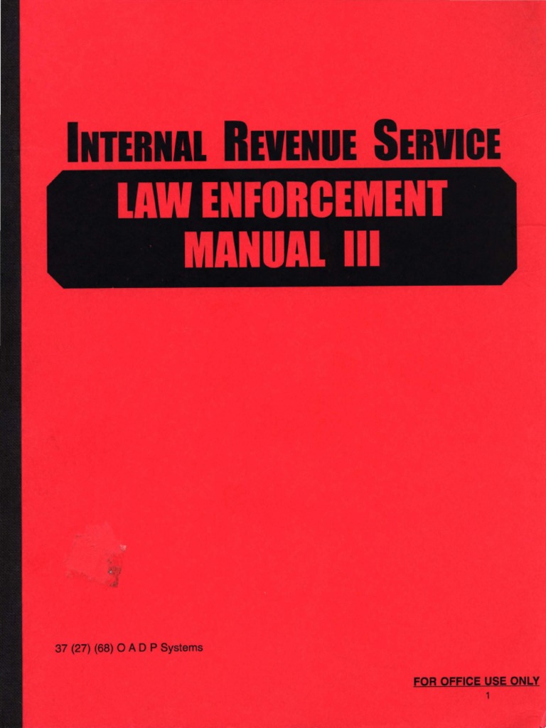 Law Enforcement Manual III, Form 09.042 Social Security Number Tax