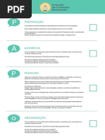 Produção de Conteúdo Memorável - Checklist