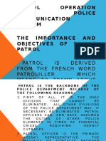 Patrol Operation With Police Communication System The Importance and Objectives of Police Patrol