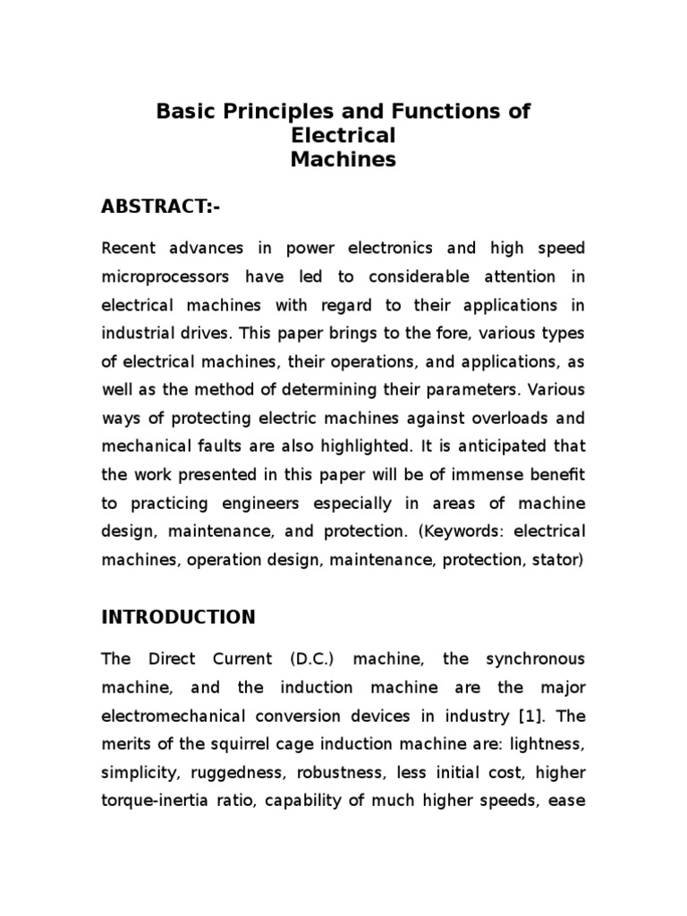 Principles of Electrical Machines | PDF | Components | Physics