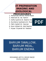 Patient Preparation For Radiological Procedure