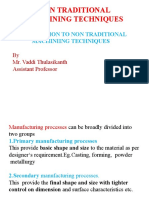 Introduction To Nontraditional Machining Process