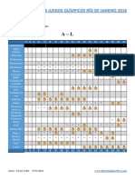 Calendario JJOO Rio2016