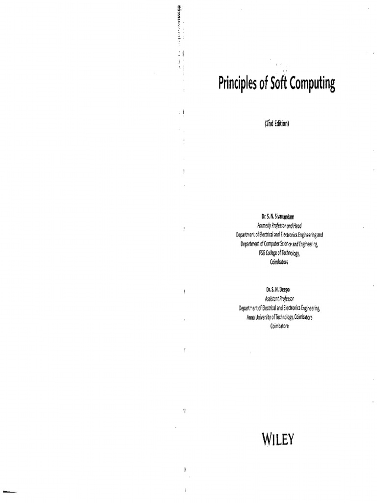 Principles Of Soft Computing Sivanandam Deepa Ebook Reader