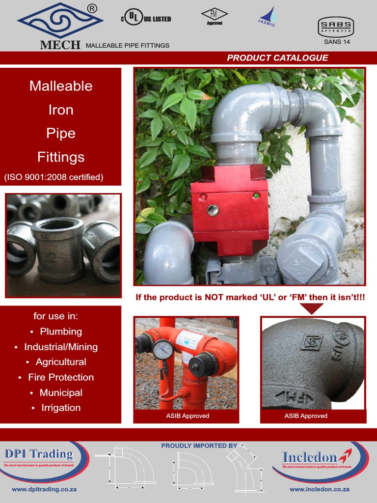 1 Mech Malleable Iron Fittings Catalogue.pdf Galvanization Pipe