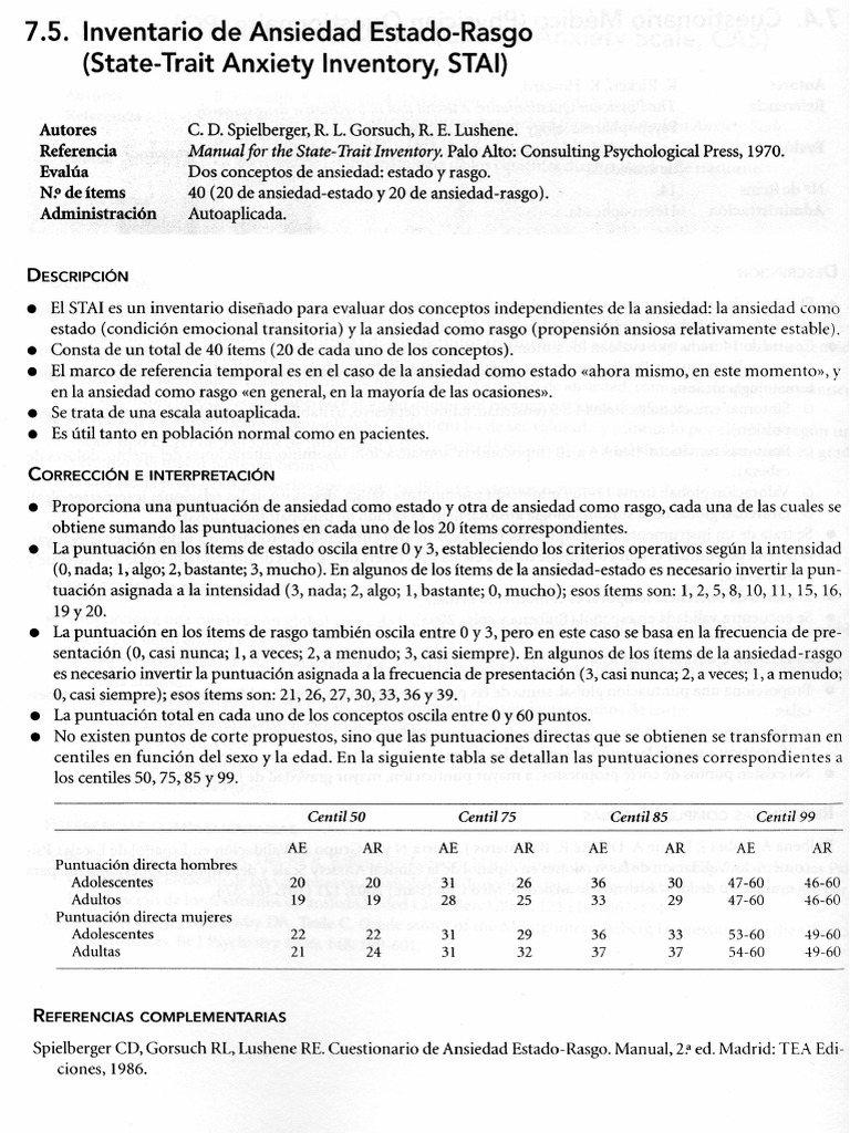 STAI - Correccion | PDF