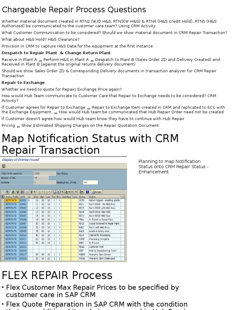 Chargeable Repair Process FAQs | PDF