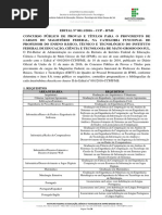 Edital do Concurso do IFMS