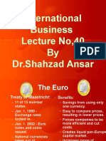 International Business Lecture No, 40 by DR - Shahzad Ansar