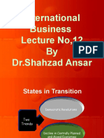 International Business Lecture No, 12 by DR - Shahzad Ansar