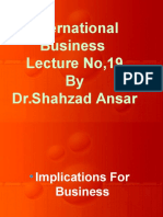 International Business Lecture No, 19 by DR - Shahzad Ansar