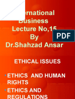 International Business Lecture No, 15 by DR - Shahzad Ansar