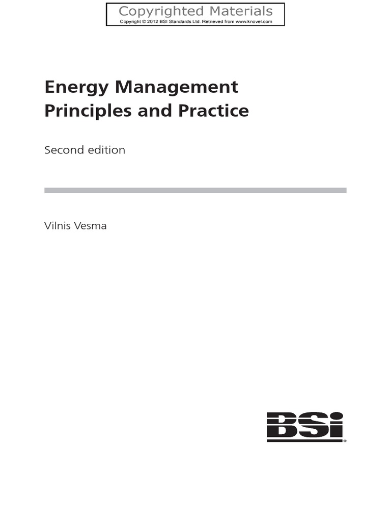 Energy Management Principles and Practices PDF Kilowatt Hour