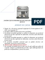 Afis SSM Aparat de Cafea