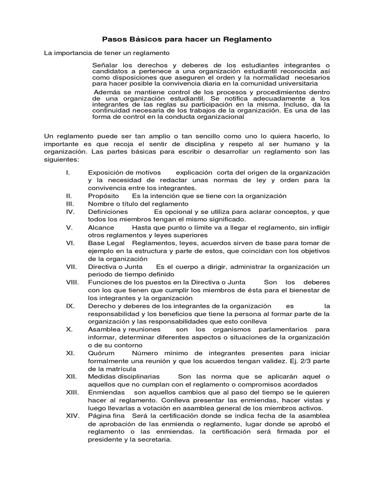 PasosparahacerunReglamento.pdf Disciplinas Regulación