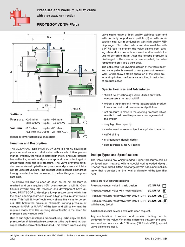 PVRV | PDF | Valve | Vacuum