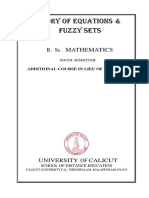 - Additional Course in Lie of Project -Theory of Equations & Fuzzy Set