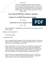 Gene Aldon Burrows v. Stephen W. Kaiser, 962 F.2d 17, 10th Cir. (1992)