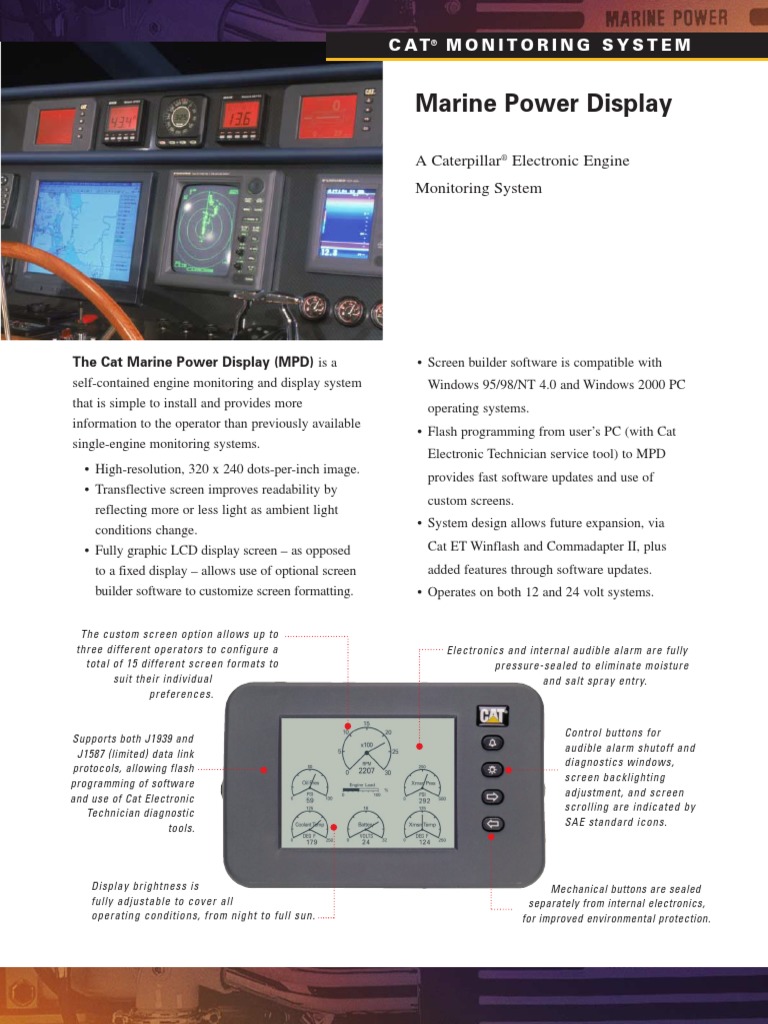 Brochure Cat Marine Power Display Personal Computers Computer Monitor