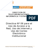 Uso de Acceso Red, Internet y Correo Electronico