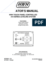 Operator's Manual HWH Touch-Controlled 310 Series Leveling System