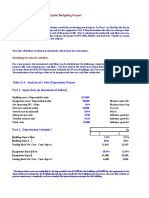 Model For Evaluating A New Capital Budgeting Project