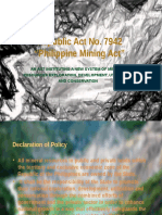 Republic Act No. 7942: Philippine Mining Act
