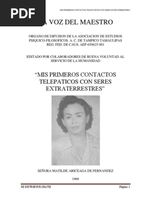 (1965) Mis Primeros Contactos Telepaticos Con Seres Extraterrestres