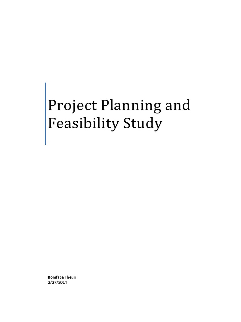 A Comprehensive Project Planning and Feasibility Analysis Report on ...