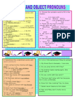 Subject and Object Pronouns Worksheet