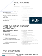 Vote Counting Machine Operations: 6. Print Manually Statistical and Audit Log Report