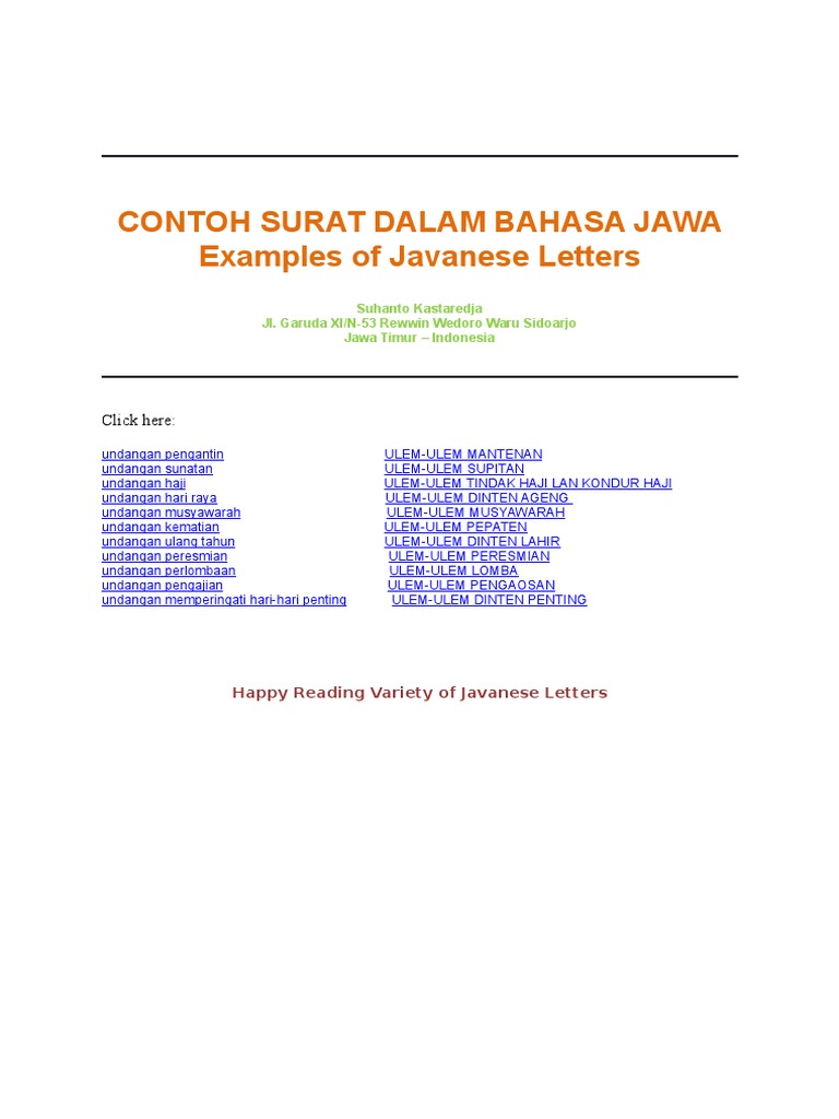 630+ Contoh Undangan Sunatan Bahasa Jawa Gratis Terbaik