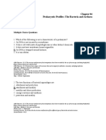 Prokaryotic Profiles: The Bacteria and Archaea: Multiple Choice Questions