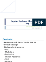 Capsim Business Simulation - Key Learnings - Final