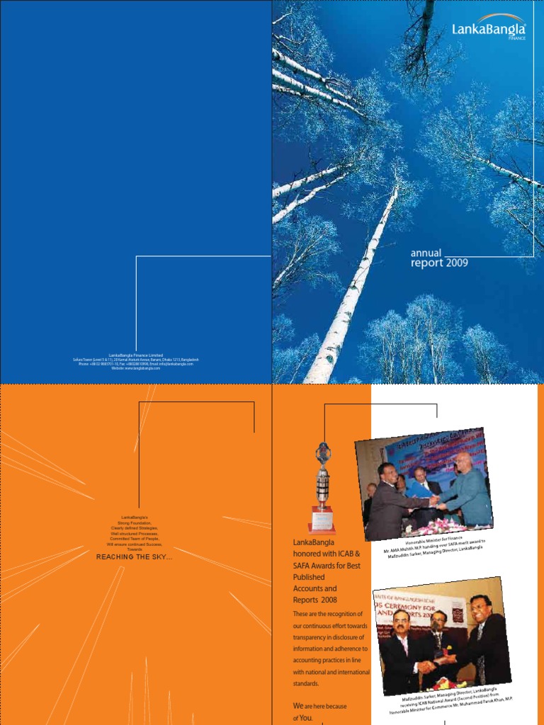 LankaBangla Finance 2009 Annual Report | PDF | Securities (Finance) | Board  Of Directors